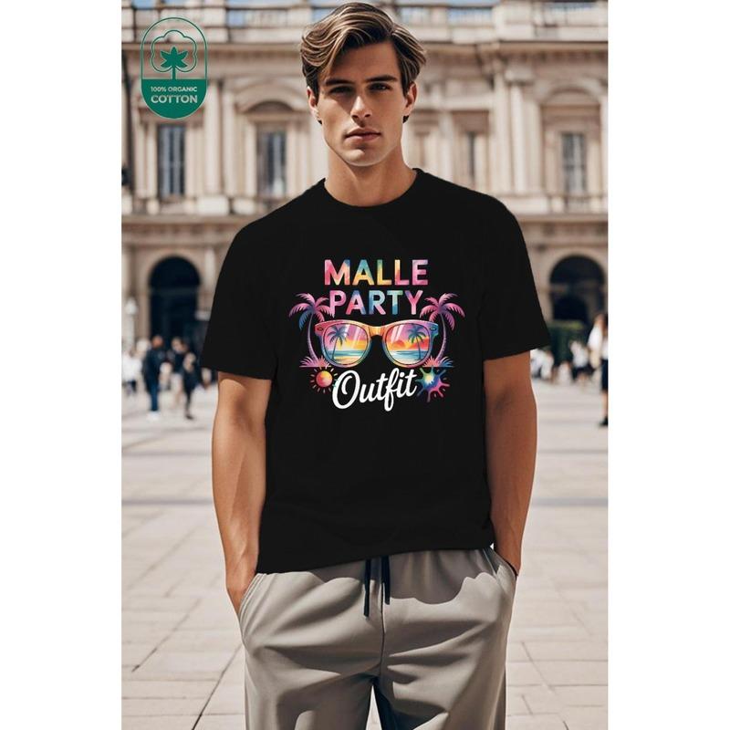 Malle Party Outfit Mallorca Party Team T-shirt Women Men T Shirt, 180g, Vacation Clothing, Casual Outfit, Unisex Design, Printed Tshirt, Breathable