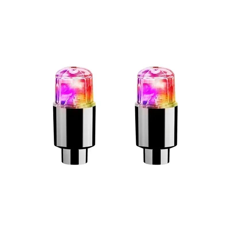 2/10pc Tire Valves Cap LED Lights Universal Car Motorcycle Bicycle Tyre Hub Motion Sensor Glowing Bulbs Cycling Lamp Accessories