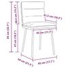 VidaXL Chaises à manger lot de 6 bleu velours 3315662
