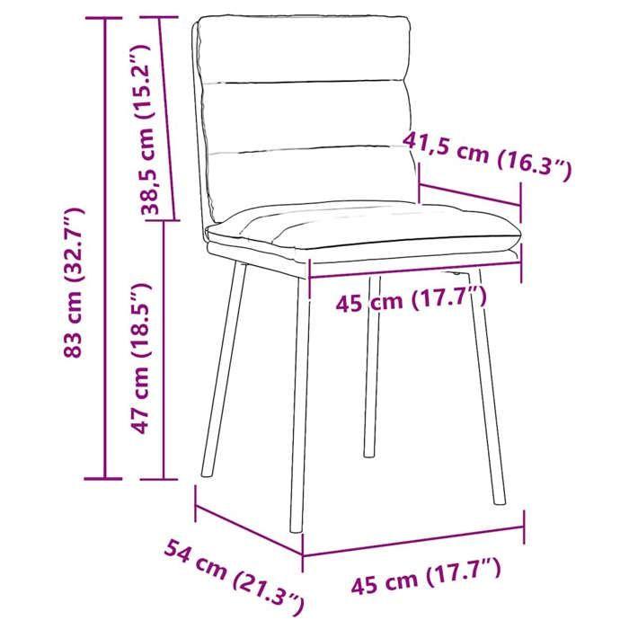 VidaXL Chaises à manger lot de 6 bleu velours 3315662