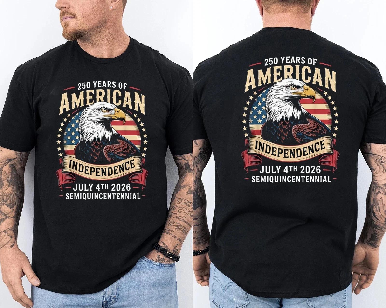 America 250th Anniversary Celebration 250 Years America T-Shirt 2 sides XXL