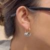 Youthway Minimalist Circle Pendant Mixed Color Earrings For Women 18K Gold PVD Plated Stainless Steel Earrings Fashion Jewelry