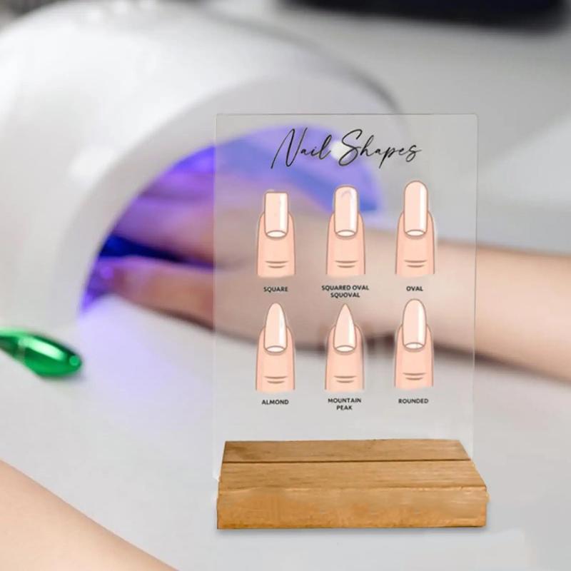 Acrylic Nail Art Signboard Nail Shape Display Rack Wearing Armor Display Board Artwork Rack Nail Display Stand Nail Salons Decor