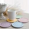 4pcs round mandala florals coaster silicone mold resin pouring coaster craft, diy concrete insulation mat