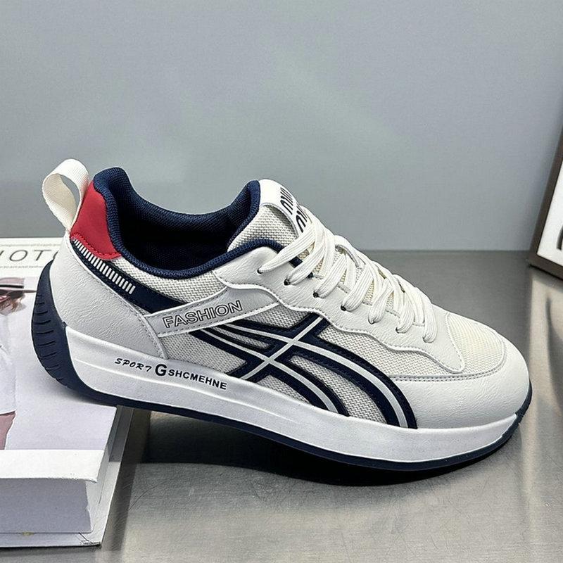 Summer casual low-top mesh flat-bottom lace-up fashion shoes, lightweight personalized trendy men's shoes