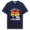 Funny Bucket List Sky Diving Vintage Skydiver Skydiving Parachute T Shirts Streetwear Short Sleeve Birthday Gifts Clothes Tees