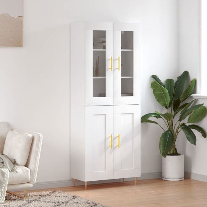 VidaXL Highboard White 69.5x34x180 Cm Engineered Wood 3198329