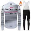 QUICK STEP Team Men's Fleece Warm Long Sleeves Cycling Jersey Pro Cycling Clothing MTB Maillot Ropa Ciclismo Bike Sports Uniform