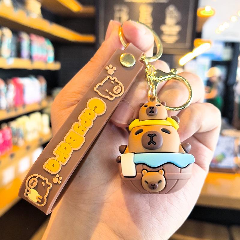 13th Generation Duckling Capibara Keychain Doll Machine Cute Dolphin International Children's Day Loong Boat Festival
