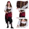 Kinder Mädchen Piraten Schönheit Freibeuter Matey Gestreiftes Kostüm Fluch der Karibik Kostüm Halloween Cosplay Party Outfit