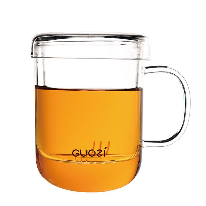 GUOZI 500ml Borosilicate Glass Cup with Lid