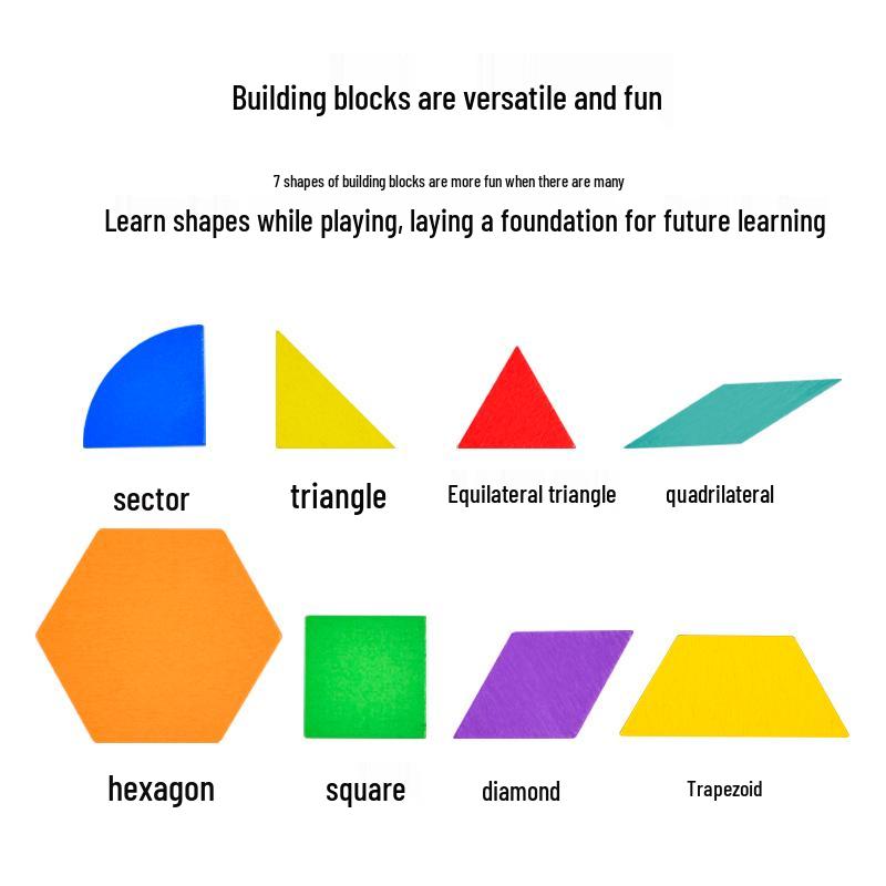 Cross-Border Geometric Tangram Puzzle: Children's Educational Toy for Early Learning and Cognitive Development.