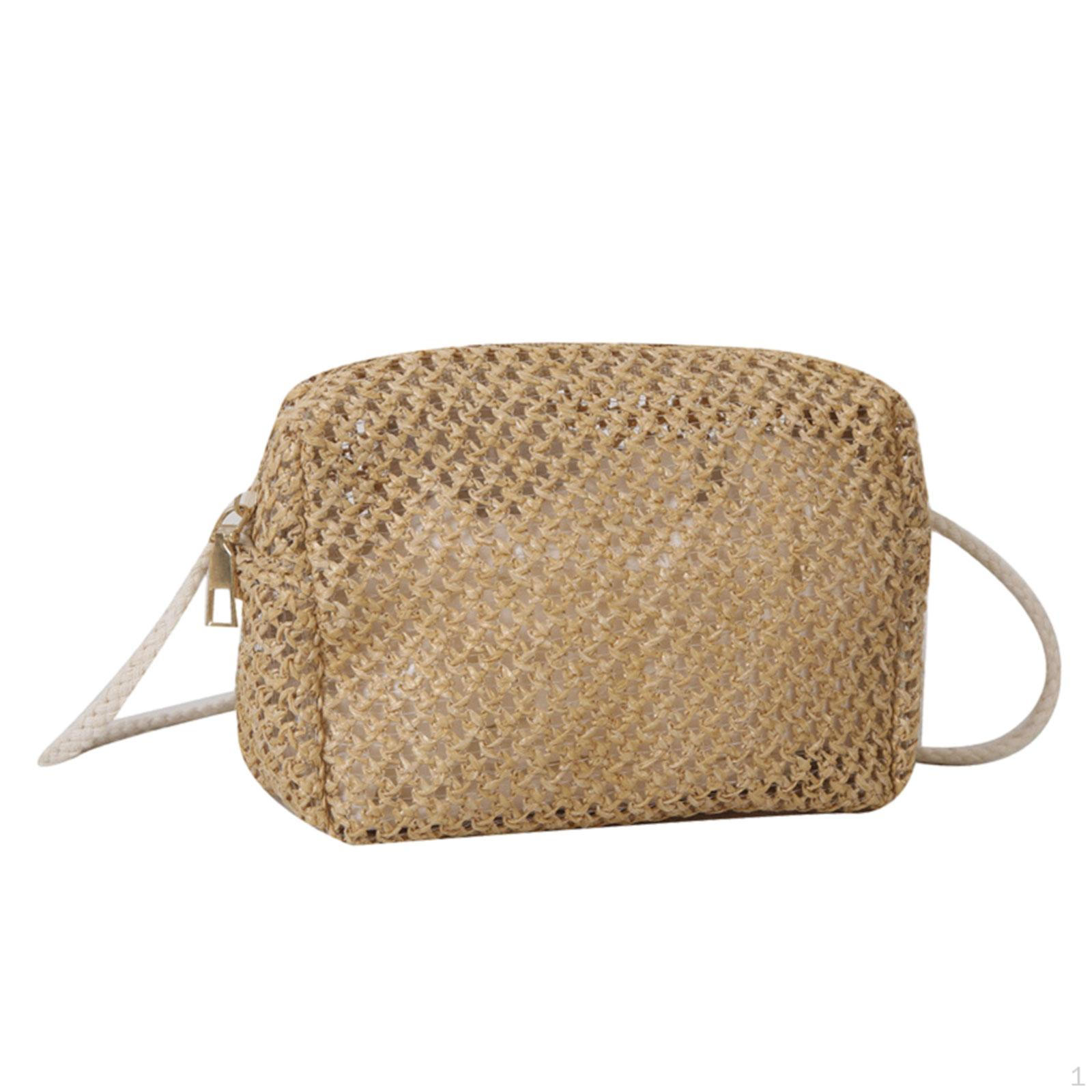 Женская сумка кроссбоди Бохо плетеная сумка ручной работы на плечо летняя пляжная сумка-тоут для весны хаки 638₽