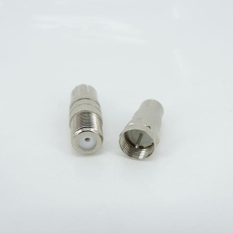 10pcs F Type male Female To RCA Male female jack plug Connector Silver RF Adapter Coax Coaxial Converter metal