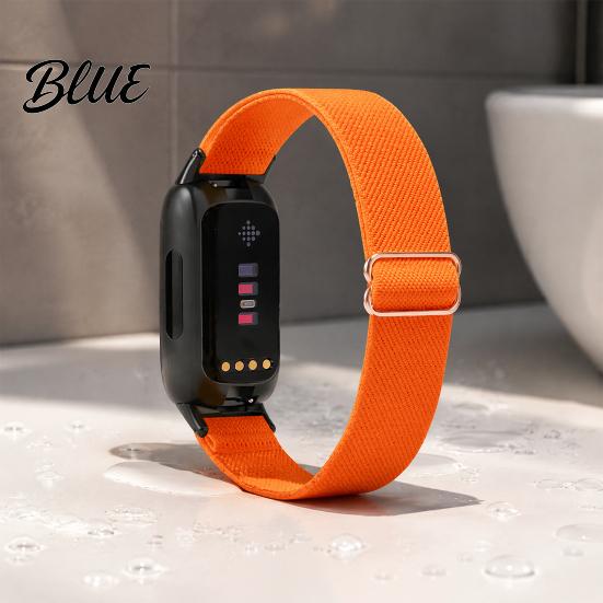 Quick Release Watch Band Elastic Nylon Bands for Fitbit Inspire 3 Adjustable Replacement Strap Smartwatch Breathable Woven Sports Wristband Women Men