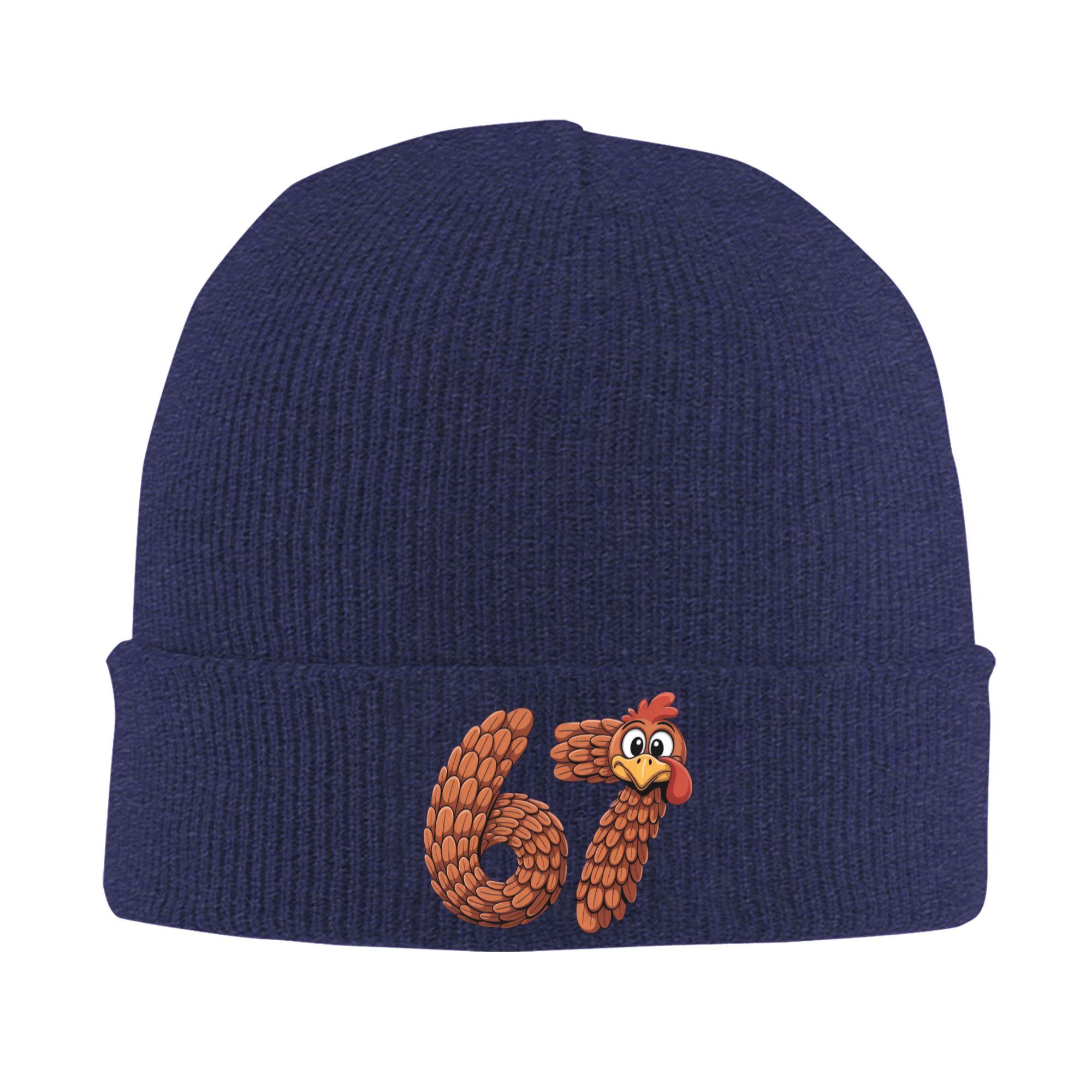

67 Thanksgiving Funny Turkey Thanksgiving 67 Turkey Knit Hat Caps Female Male Outdoor Beanie Hats Spring Warm Soft Bonnet Hats One Size