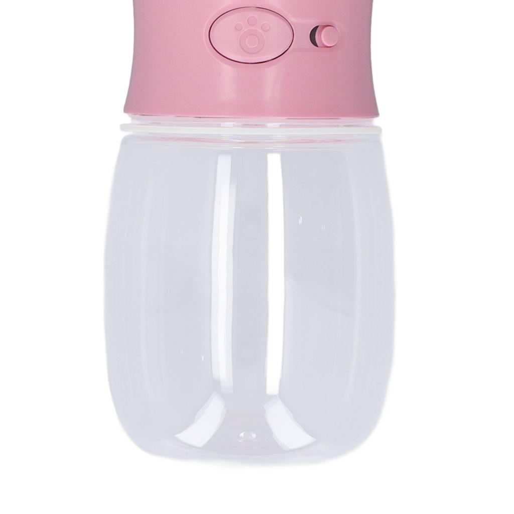 350ml Pet Water Bottle Plastic Portable Puppy Water Dispenser for Dogs Cats Travel Outdoor Pink
