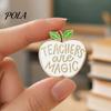 Brooch Pin, Enamel Teacher-Themed Fruit Shape Lapel Pin, Lightweight Outfit Badge for Teachers Day Graduation