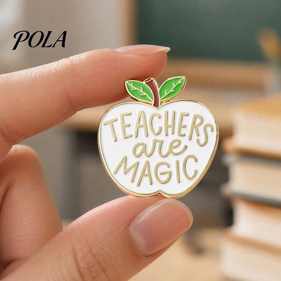Brooch Pin, Enamel Teacher-Themed Fruit Shape Lapel Pin, Lightweight Outfit Badge for Teachers Day Graduation