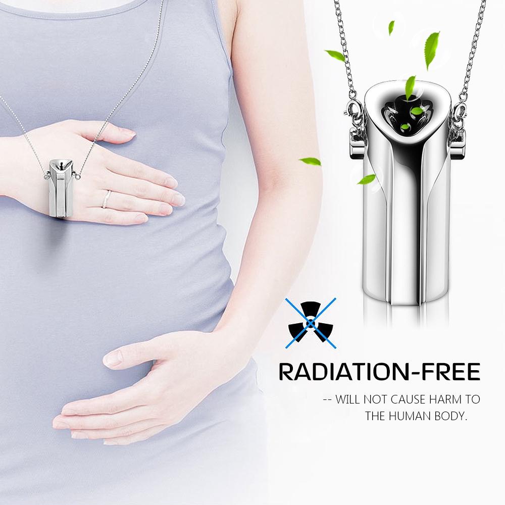 White/Sliver Portable Air Purifier USB Wearable Necklace Negative Ionizer Anion Personal Air Purifier Cleaner Air Freshener