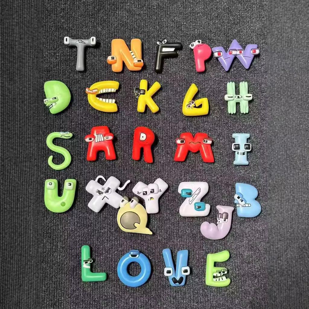Letter 26 Adorable Alphabet Pvc Cartoon Character Action Figures For Creative Play