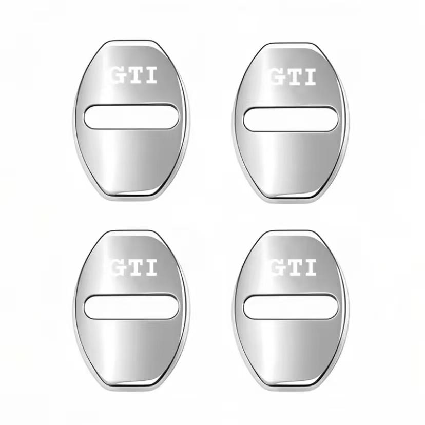 BFPQY1 Zinc Alloy Car Door Lock Buckle Cover Protective Covers For VW GTI Polo Golf Passat Tiguan Jetta T-ROC Touareg Taigo CC Hub Cap