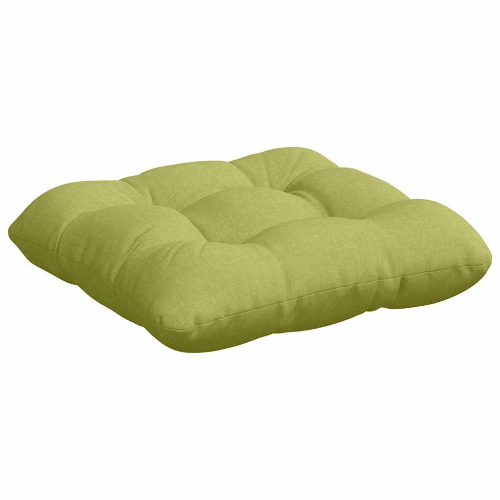 Seat Cushions 4 pcs Light Green 40 x 40 x 12 cm Fabric