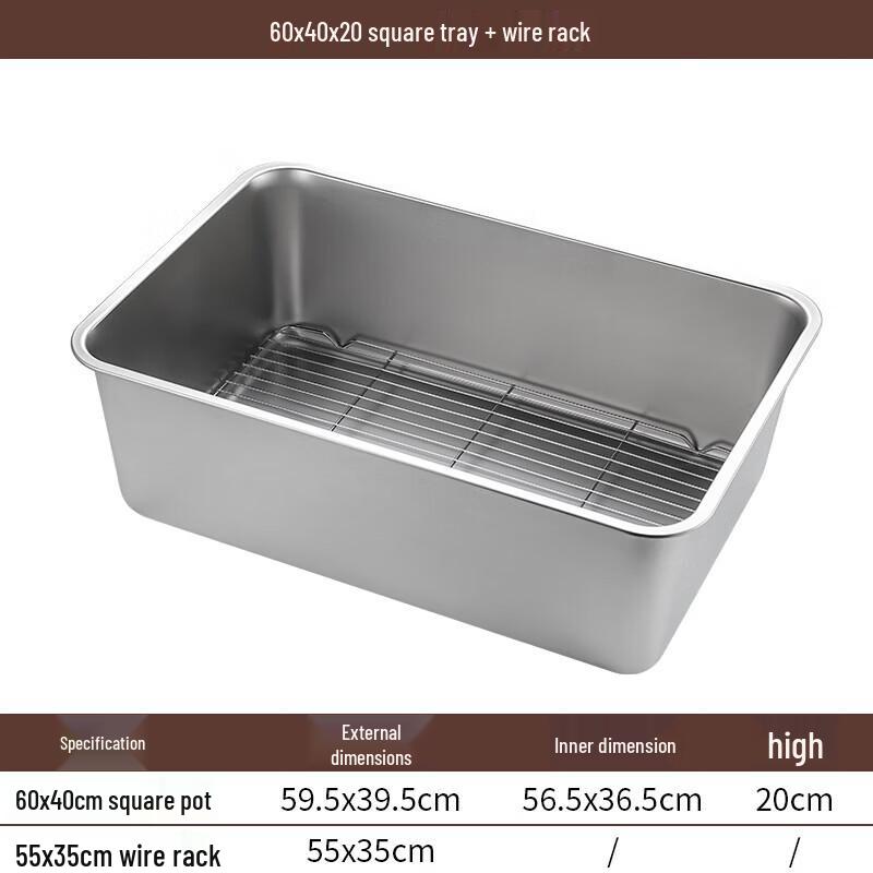 Stainless Steel Draining & Storage Tray with Rack