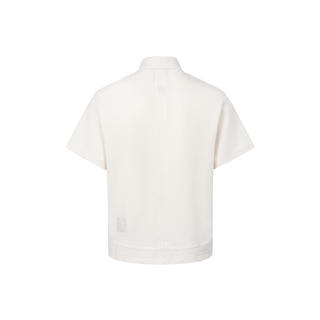 Li Ning X Jackie Chan Collaboration Kung Fu Series Casual Cool Short Sleeve Polo Shirt Unisex Polo Shirts Paper-White APLW543-3