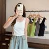 Fixed Cup Singlet Women Sleeveless Camisole Inner Tank Top With Padded