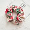30pcs  Women Hair Scrunchies Christmas Print Corduroy Cloth Hairbands Lady Girls Ponytail Hair Ties Accessories