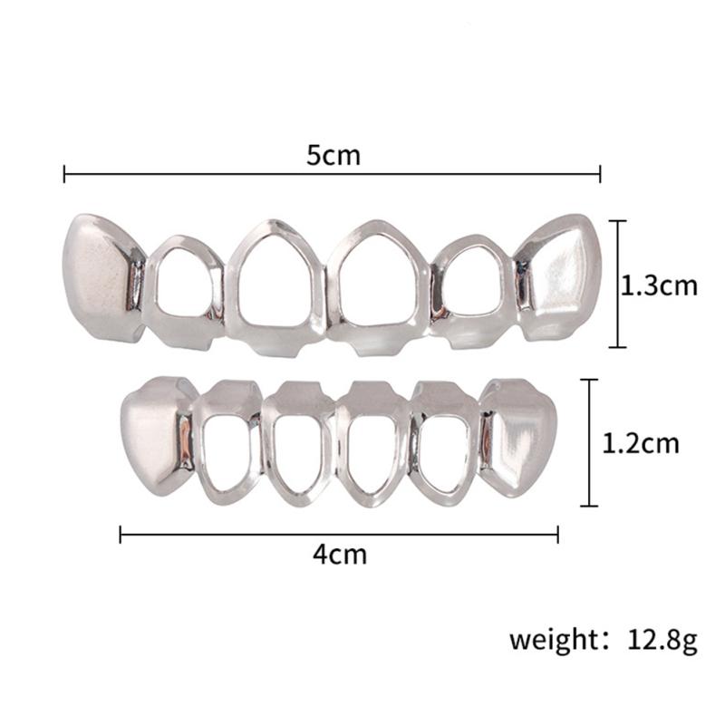 Hollow Top Bottom Grillz Hip Hop Cosplay kostium raper akcesoria dekoracja zębów nadaje się do