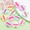 12 Color Resin Heart XOXO Letter Charms for DIY Jewelry