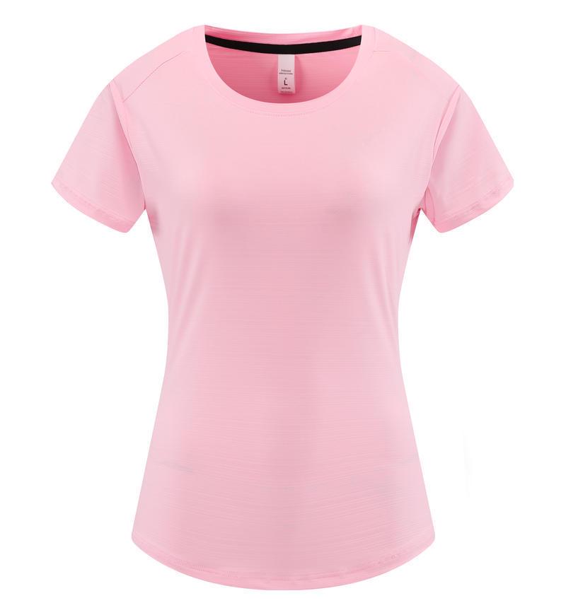 Women's Lightweight Quick-Dry Casual Sports T-shirt - Round Neck, Breathable, Comfortable, Short Sleeve, Customizable.