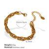 Coarse Twist Simple Butterfly Necklace Female Trendy Hip-Hop Water Waveform Bracelet Temperament Cold Titanium Steel Gold-Plated Collarbone Chain