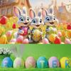Celebrate Tulip Bunny Eggs Background Cartoon Poster Props  Courtyard Indoor Outdoor