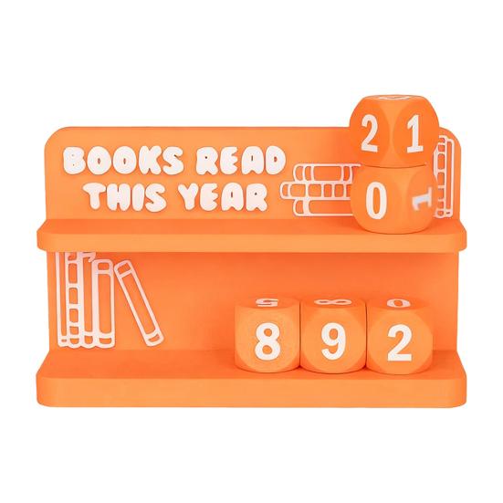 Reading Counter Bookshelf Decor Book Read This Year Ornament Yearly Reading Record Reading Challenge Tracker Gift for Book Lovers