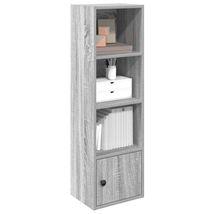 VidaXL Bookcase Sonoma Grey 31x24x102 Cm Engineered Wood, Bookshelf, Storage Rack, Book Support, 860342