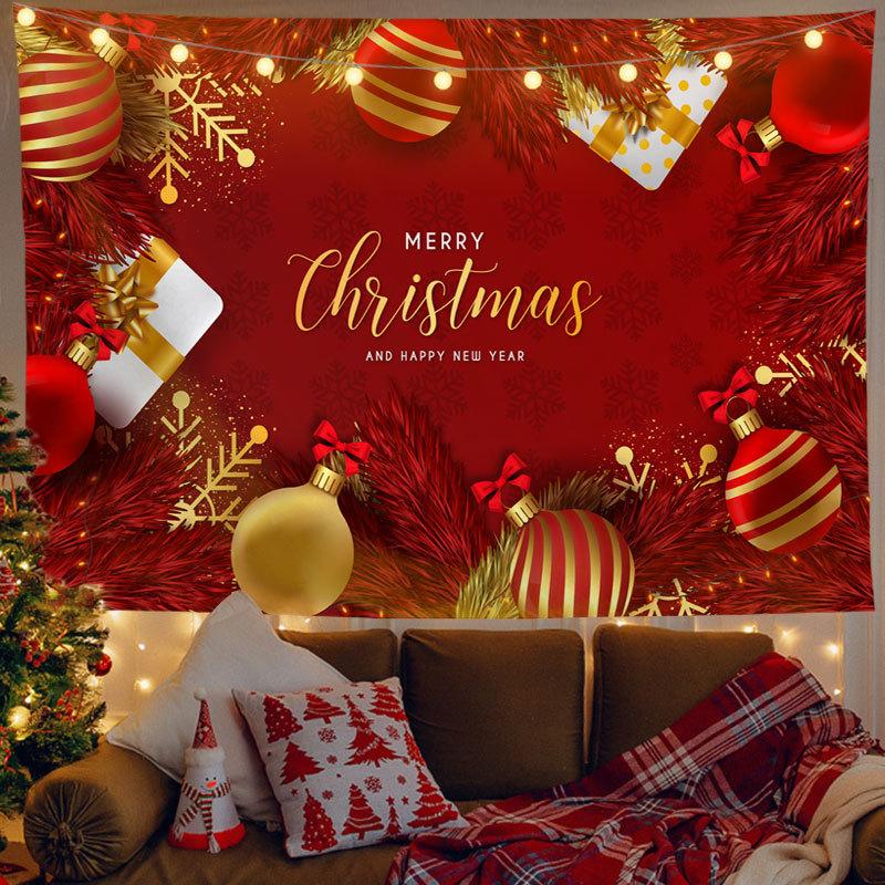Santa Sleigh Decoration Tapestry Christmas Party Background Decoration Tapestry Family Christmas Party Living Room Bedroom Decor