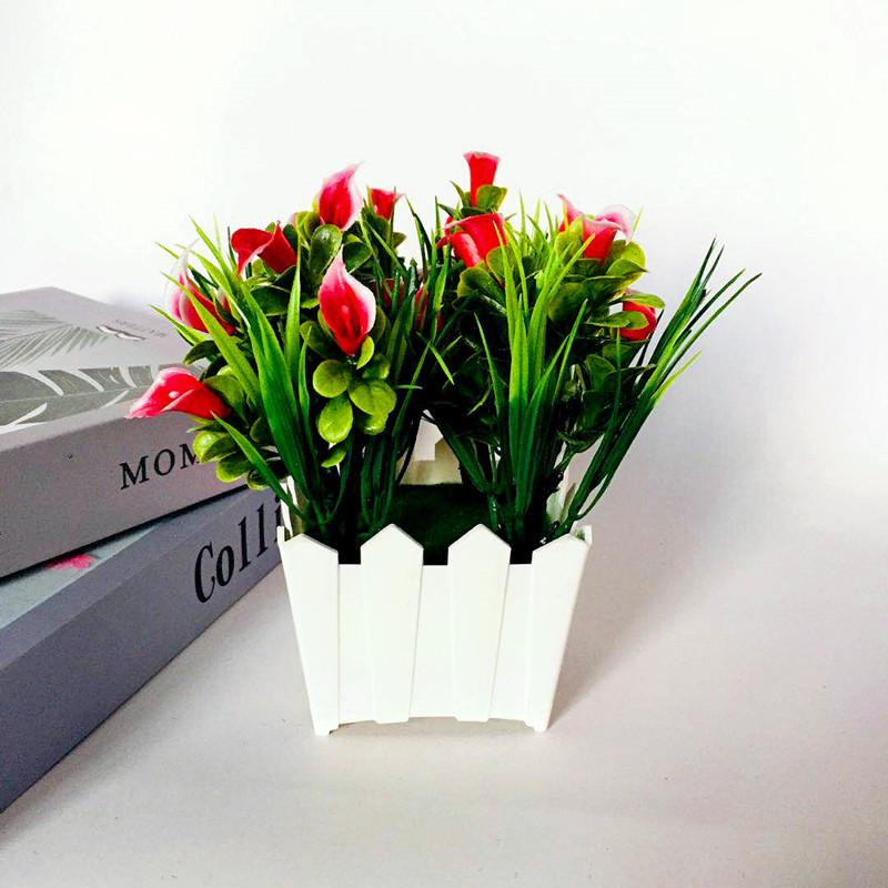 20 Artificial Plant Potted Artificial Flower Bonsai Calla Lily Fence Artificial Flower Ornament