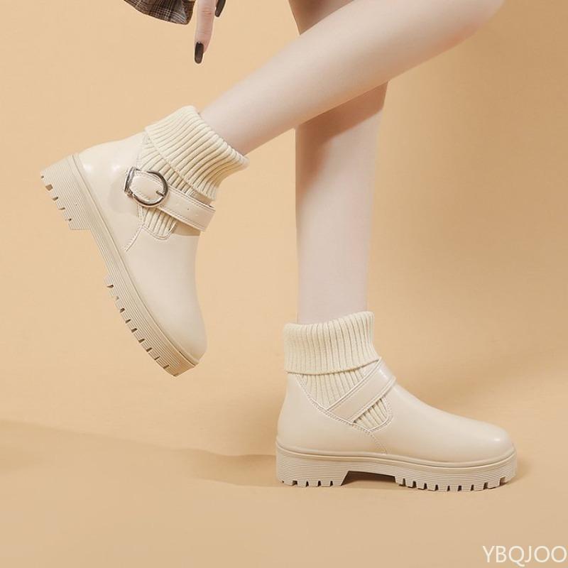 Fashion New high top boots for autumn  winter simple comfortable short boots fashionable anti slip wear-resistant women's boots