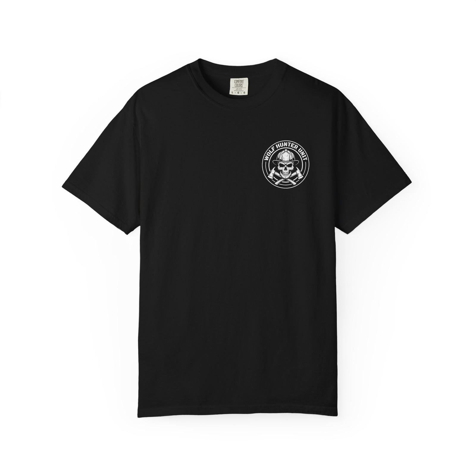 Wolf Hunter Comfort Colors Shirt | We Go Where Others Wont | Firefighter Skull S разноцветный