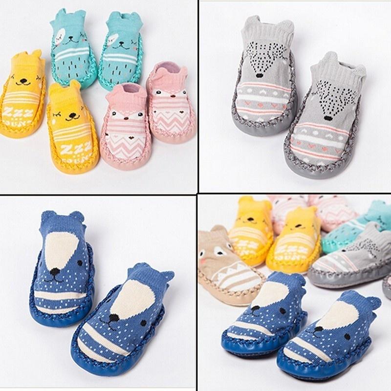 Baby Girls Boys Sock Booties Anti-Slip Shoes