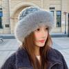 Imitation Mink Fur Straw Hat Women's Autumn and Winter Plush Bucket Hat Warm Ear Protection Mongolian Hat Basin Hat