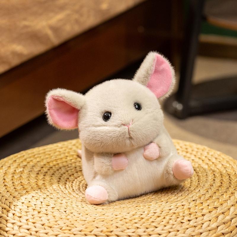 Cute Cow Plush Toy Soft Fluffy Stuffed Animal Doll Adorable Owl Chinchilla Plushies Cuddly Doll