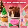 Round Shape Silicone Fondant Mold Tree Cavities Chocolate Baking Mold  Cake Decoration