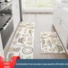 Cartoon Fun Diatomaceous Earth Kitchen Mat: Dirt-Resistant, Easy-Clean, Water/Oil Absorbent, Non-Slip, Durable Long Strip