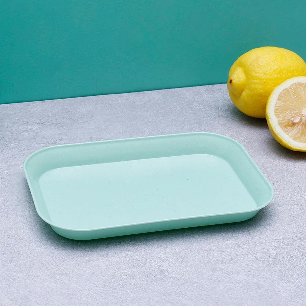 Creative Wheat Straw Rectangular Plate Melamine Healthy Tableware Utensils Dessert Sushi Pasta Plate Dishes Kitchen Cooking Tool