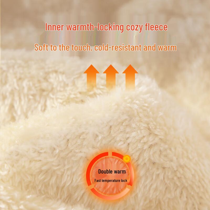 Jeanswest Men's Thickened Plush Lined Baseball Collar Winter Jacket