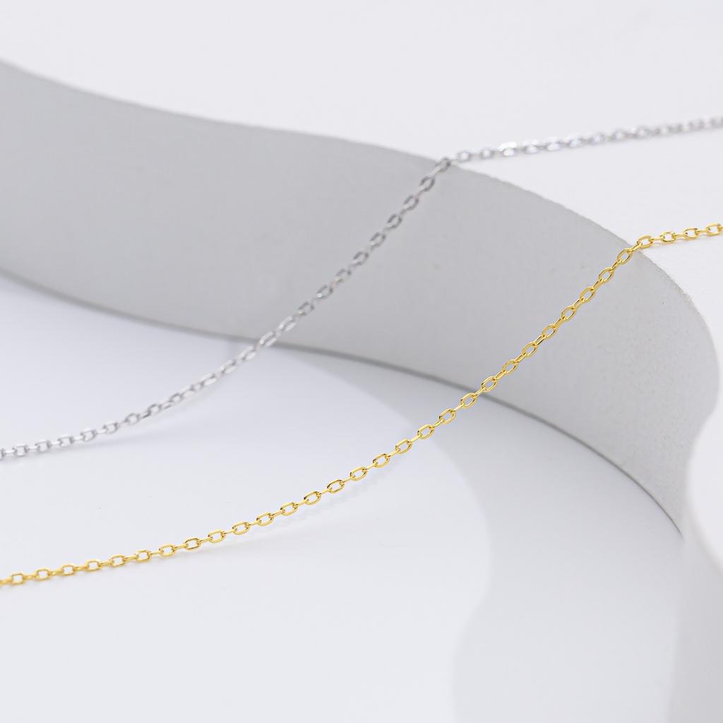 Custom 925 Sterling Silver Italy Cross Chain Adjustable Cross Chain Necklace Gold 18k Plated Necklace Fine Jewelry